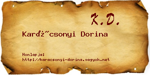 Karácsonyi Dorina névjegykártya